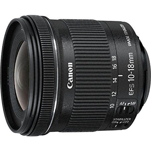 Canon EF-S 10-18mm f/4.5-5.6 IS STM + EW-73C + Lens Cloth SLR Ултра широки лещи Черен