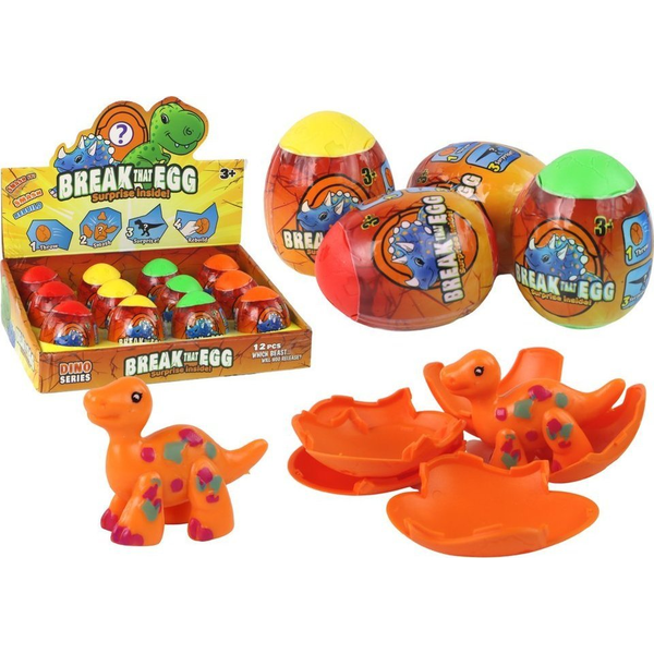  LeanToys Magiczne Pękające Jajko Dinozaur W Skorupie 4 Kolory 6 cm