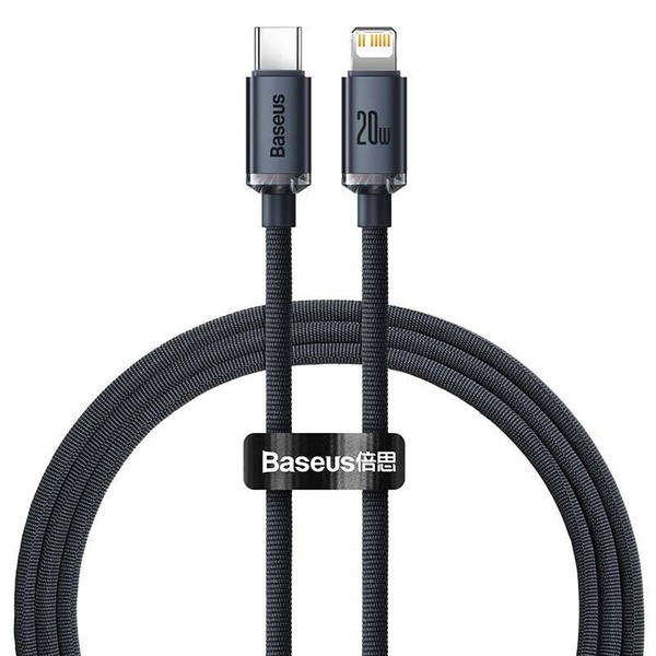BASEUS Crystal Shine Series nabíjecí / datový kabel USB-C / Lightning 20W