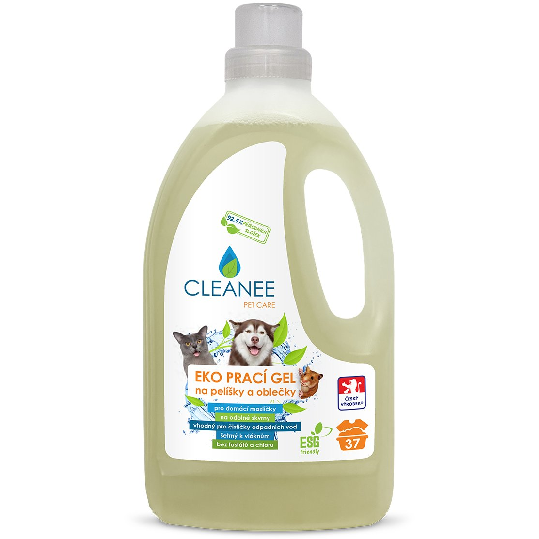 CLEANEE Eco mosógél háziállatok fekvőhelyéhez és ruháihoz, 1,5 l (8594201714122)
