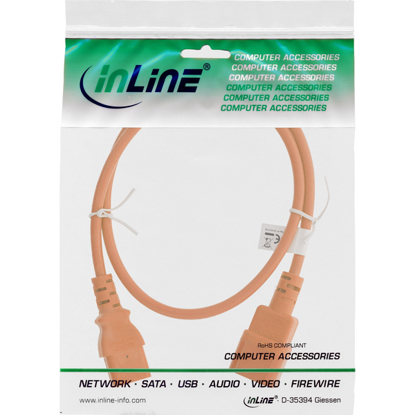 InLine 16503O cavo di alimentazione Accoppiatore C13 Accoppiatore C14