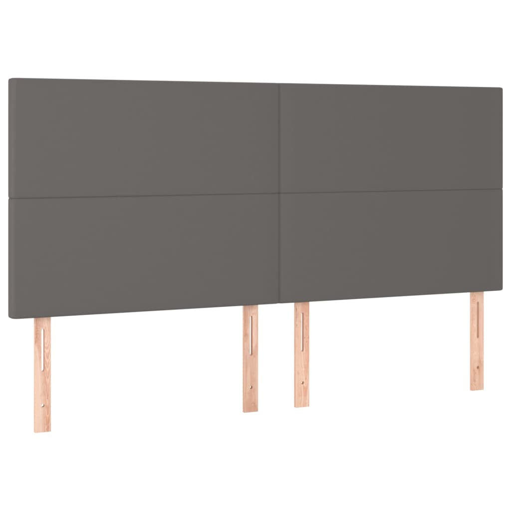 4 db szürke műbőr fejtámla 100x5x78/88 cm (3116164)