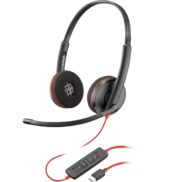POLY Blackwire C3220 Stereo USB-C Headset Жичен Лента за глава Офис/Център за обаждания UBS тип C Черен