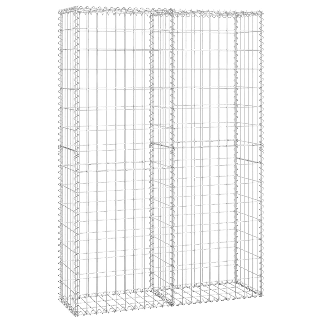 gabion kosár fedéllel horganyzott drótból 150 x 100 x 30 cm (141042)