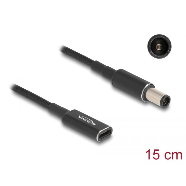 DELOCK Adapterkabel Notebook Ladekabel USB Type-C Buchse HP
