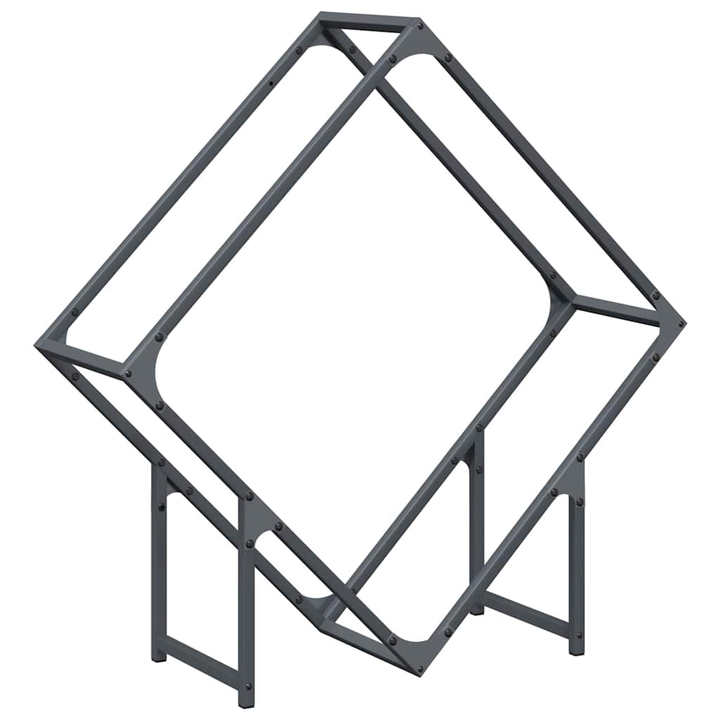 antracitszürke hidegen hengerelt acél tűzifatároló 80x25x80 cm (864285)