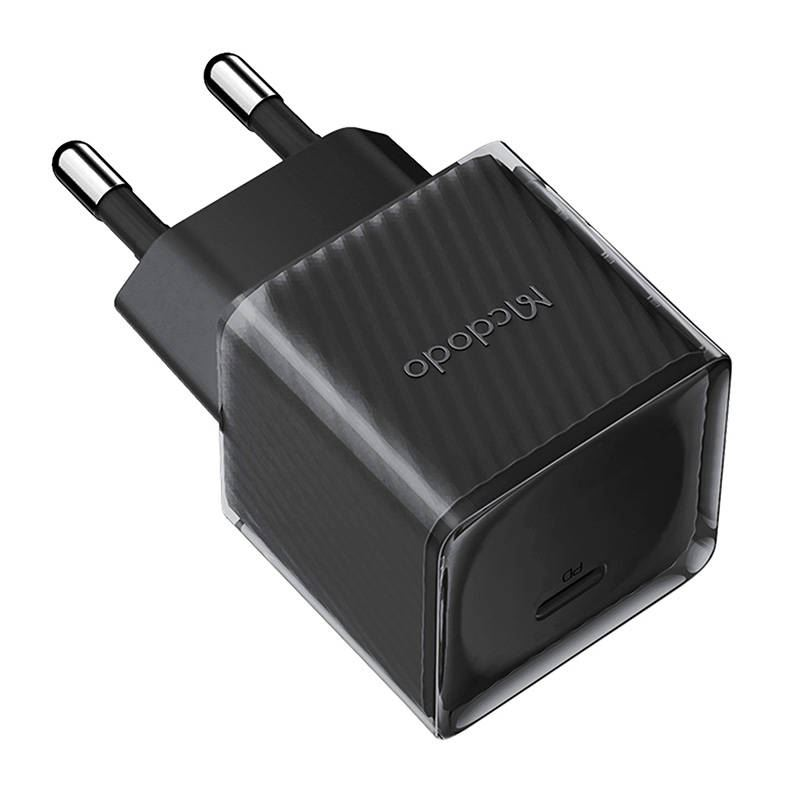 Mcdodo CH-3771 USB-C PD 20W GaN hálózati töltő adapter fekete (CH-3771)