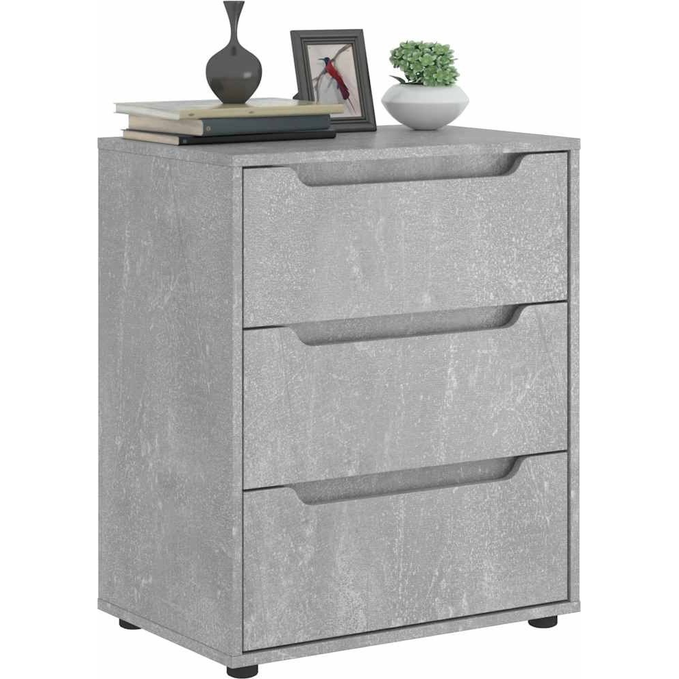 VISNES betonszürke szerelt fa tálalószekrény 60x40x73 cm (4108286)