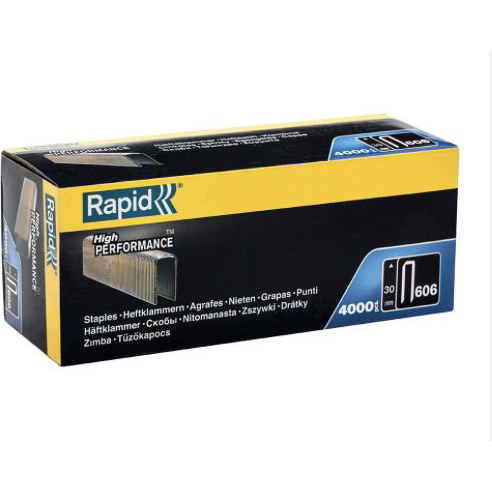 Rapid Tűzőkapocs, 606 / 30 mm, 4000 db, dobozban (466301040)