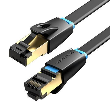 Vention Cat.8, U/FTP Ethernet RJ45 kábel 1.5m fekete (IKCBG) (IKCBG)