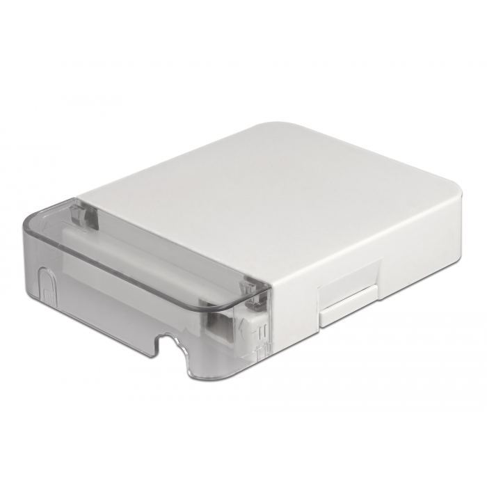 Delock Fehér száloptikai csatlakozódoboz falra szereléshez 1 db SC Simplex vagy LC Duplex-hez (86844) (86844)