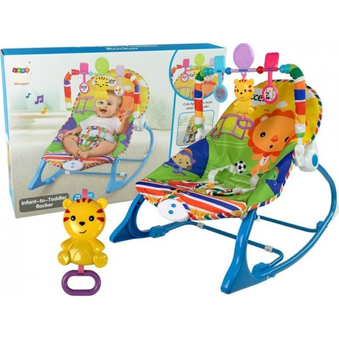 Hintaszék 2In1 Kék Tigris Hangok Rezgés (9491-uniw)