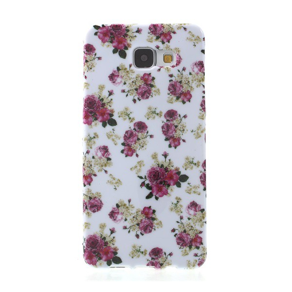 Szilikon telefonvédő (bazsarózsa minta) FEHÉR [Samsung Galaxy A5 (2016) SM-A510F] (5996457656400)