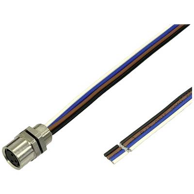 BKL Electronic 2701006 Érzékelő/működtető beépíthető hüvely M8 0.2 m Pólusszám: 3 1 db (2701006)