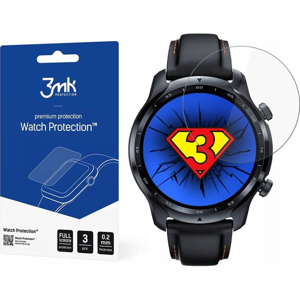 3mk Óra kijelző védőfólia FlexibleGlass hibrid üvegfólia 7H TicWatch Pro 3