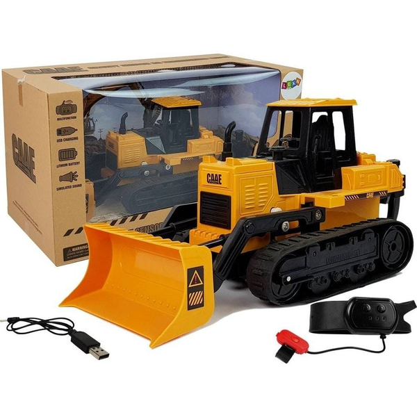 Buldózer Buldózer Caterpillar Kerekek Távirányítású Kézmozdulattal 2.4G 1_28