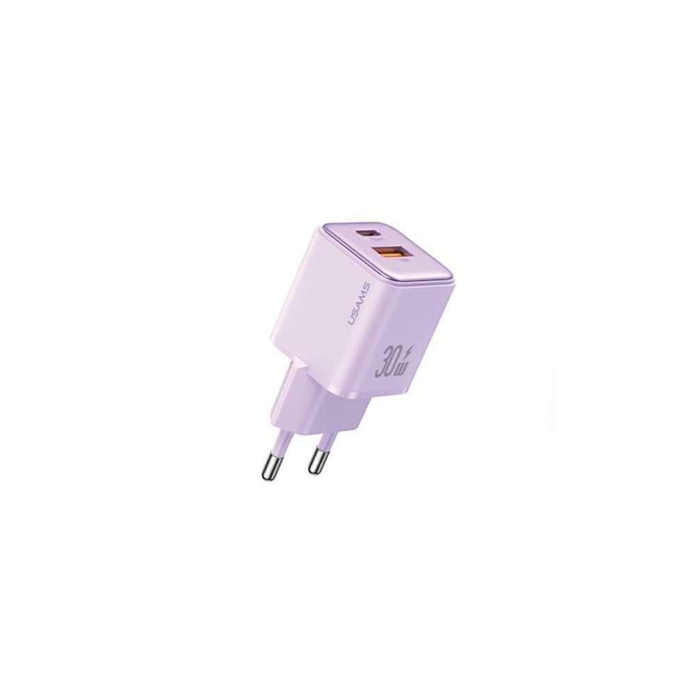 USAMS X-Ron USB-C / USB-A Hálózati töltő - Lila (30W) (CC189TC03)