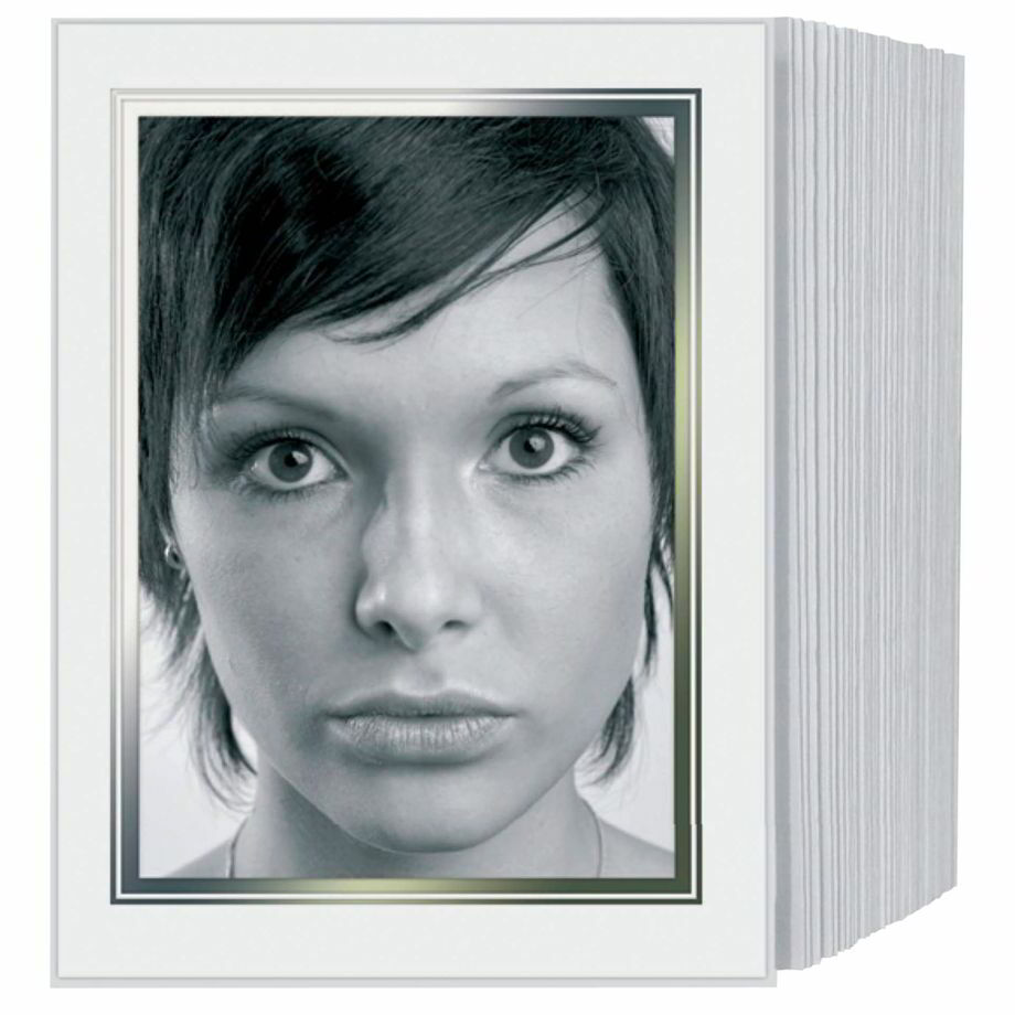 Daiber 20110 Endlospassepartouts 16x21 Képkeret - Fehér/ezüst (20110)