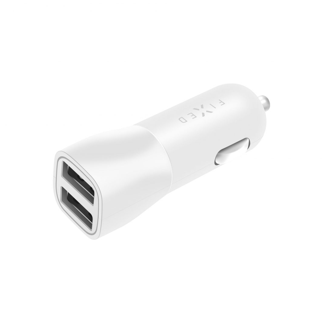 Fixed Smart Rapid Charge Autós 2xUSB-A töltő - Fehér (15W) (FIXCC15-2U-WH)