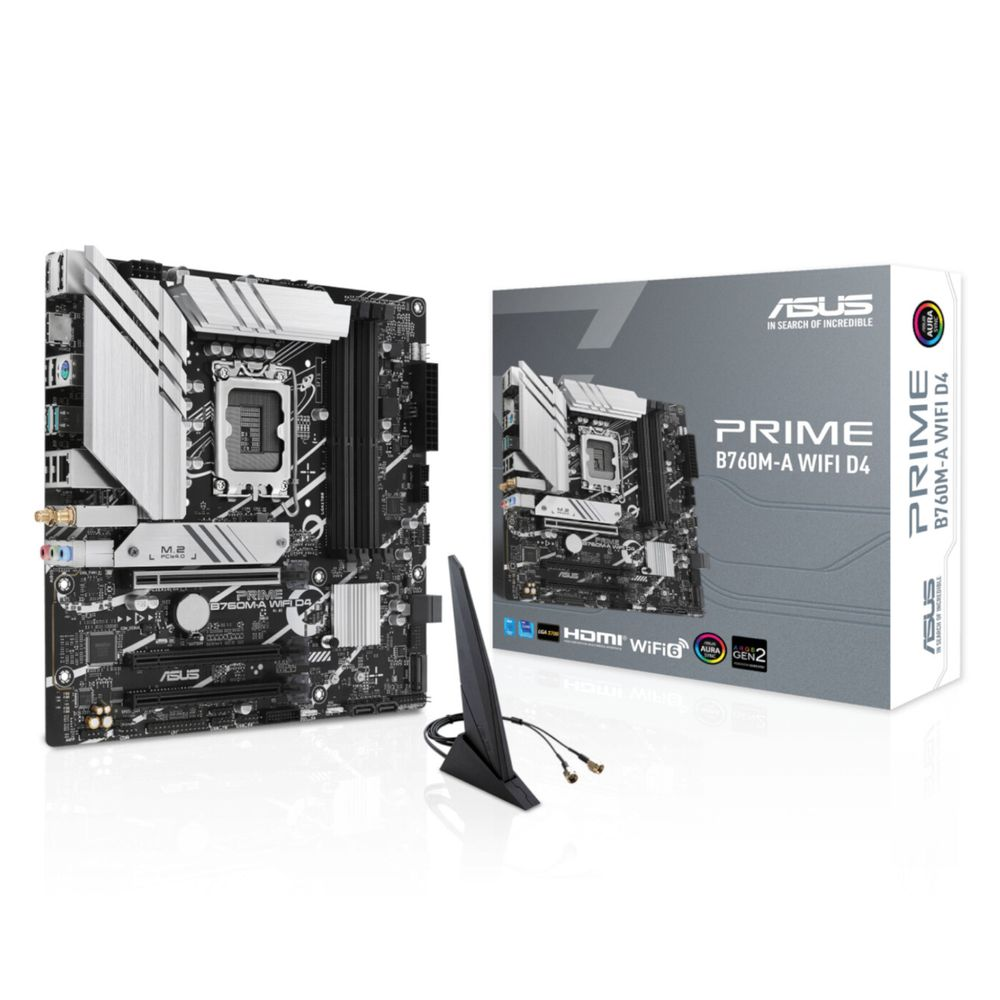 ASUS PRIME B760M-A WIFI D4 Intel B760 LGA 1700 Micro ATX (90MB1CX0-M0EAY0)