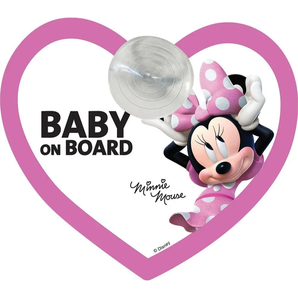 Disney Minnie egér Baby on Board jelzés tapadókoronggal