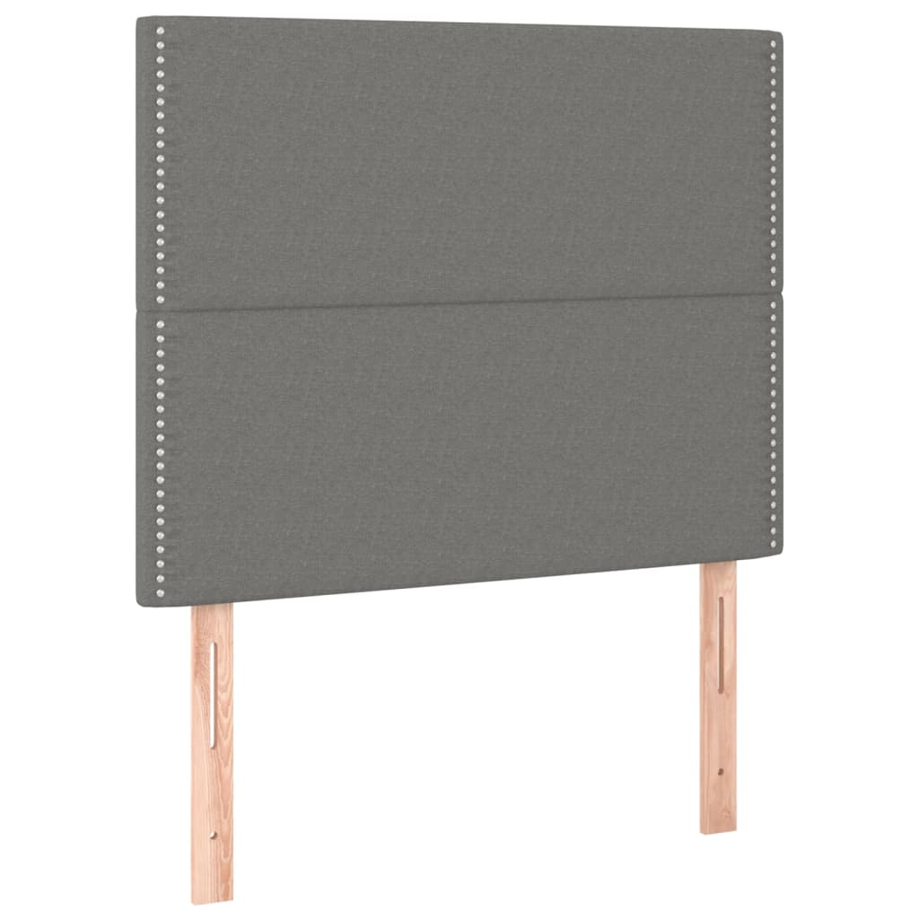 2 db sötétszürke szövet fejtámla 80 x 5 x 78/88 cm (3116167)