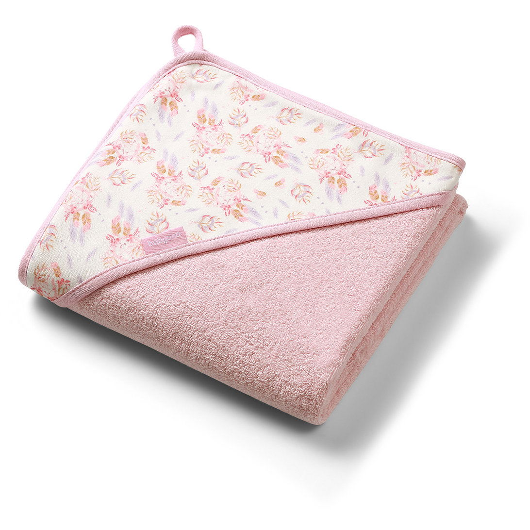 BabyOno frottír, kapucnis 100 × 100 cm, rózsaszín (5901435415993)