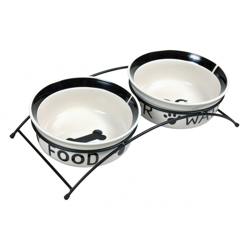 Trixie 24642 1600ml Állványos kerámia tál szett