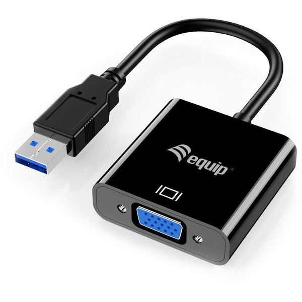 Equip 133384 κάρτα γραφικών USB 1920 x 1080 εικονοστοιχεία Μαύρος (Μαύρο)