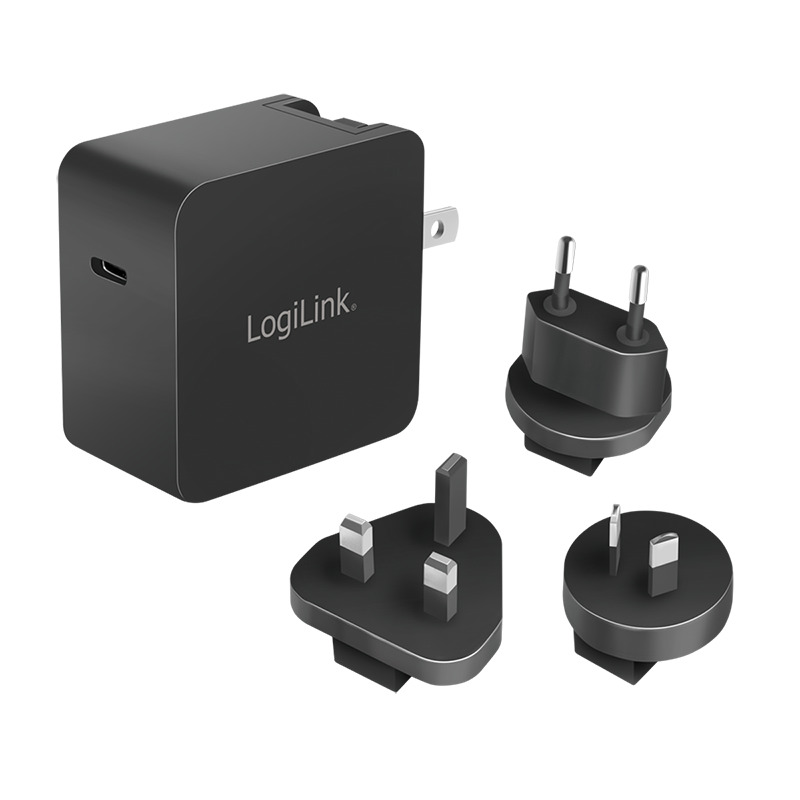 Logilink USB utazási töltő, GaN, 1 port, USB-CF, 65 W, PD-vel (PA0302) (PA0302)
