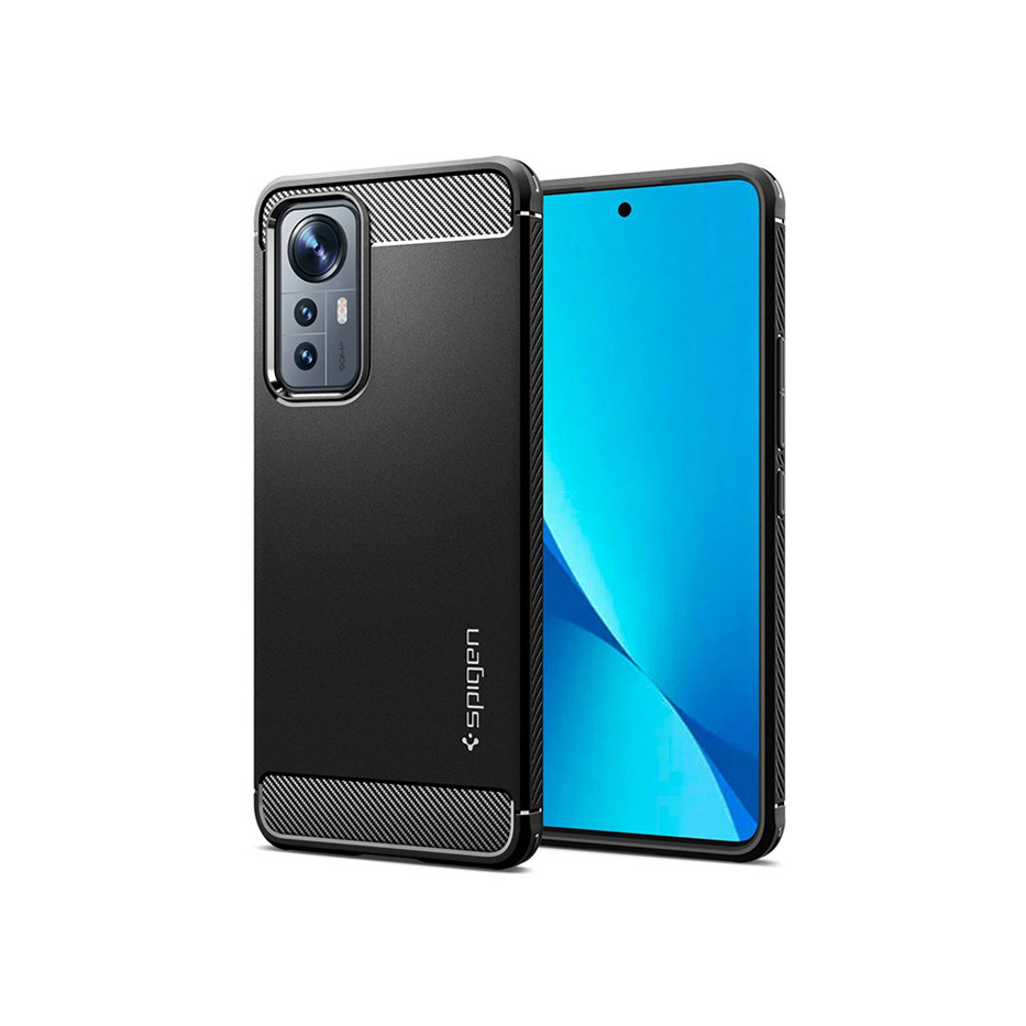 Xiaomi 12 Lite ütésálló hátlap - Spigen Rugged Armor - fekete (SP0176)