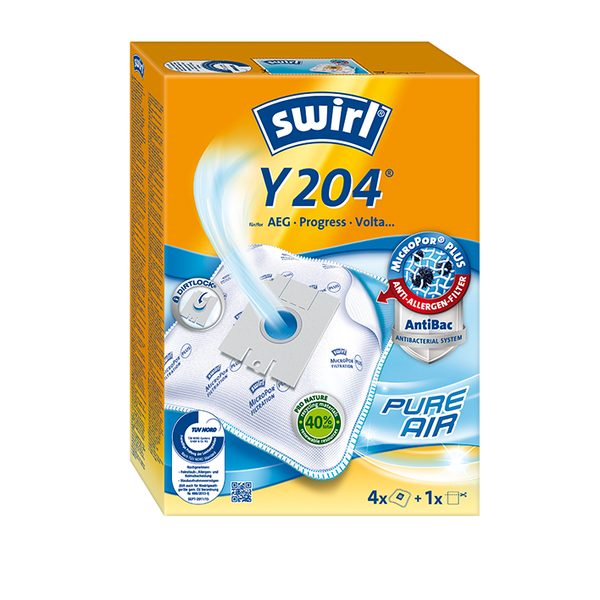 Комплект торби за прах за прахосмукачка Swirl Y 204 AirSpace, 4 бр