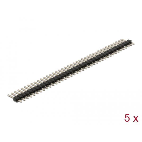 DELOCK Stiftleiste 40 Pin, Rastermaß 2,54 mm, 1-reihig 5 Stk