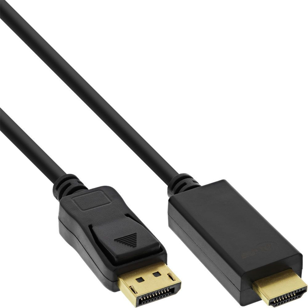 InLine 17187I videokabel adapter 0,3 m DisplayPort HDMI Type A (Standard) Sort