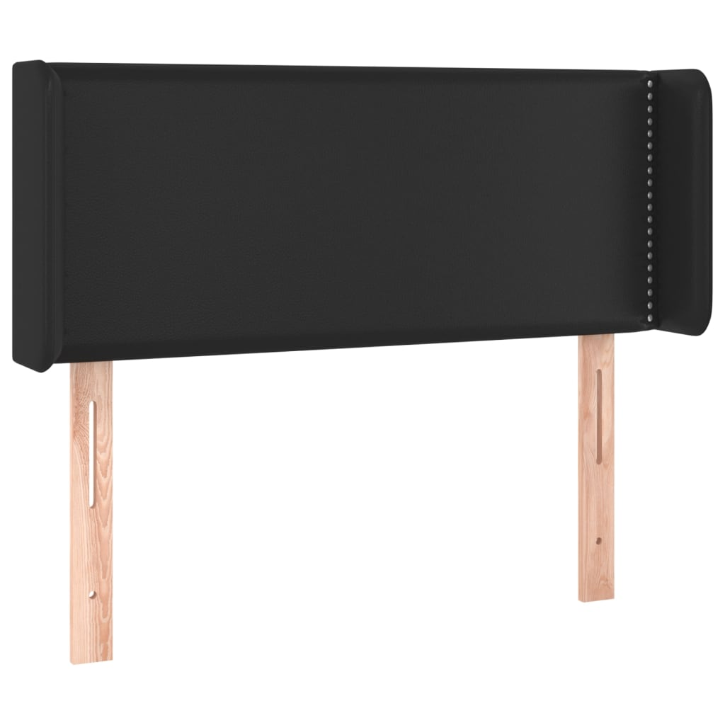 fekete műbőr szárnyas fejtámla 103x16x78/88 cm (3118712)