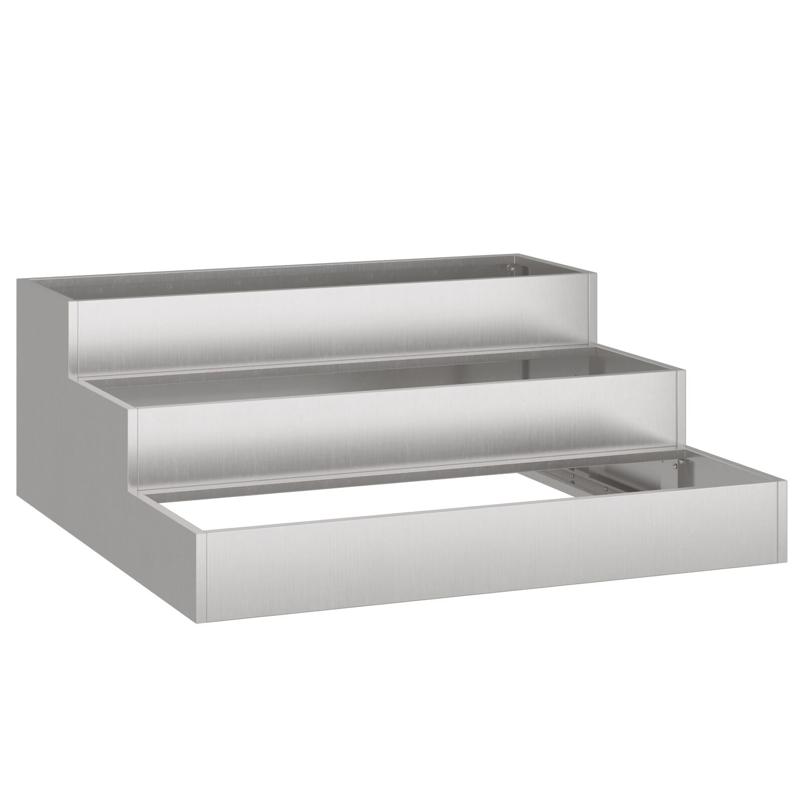 Kerti virágtartó 3 szintes 90x90x35 cm Időjárásálló acél (865840)