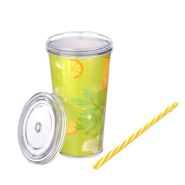 IRIS LIMESHAKE pohár tetővel, szívószállal 600ml AP-9444 (AP-9444)