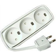 Microconnect GRUELU3H015 prolunghe e multiple 1,5 m 3 presa(e) AC Bianco