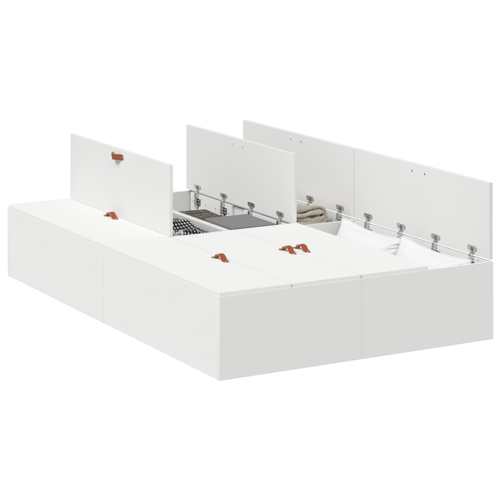 Tárolóágykeret Fehér 120x190 cm (3335421)