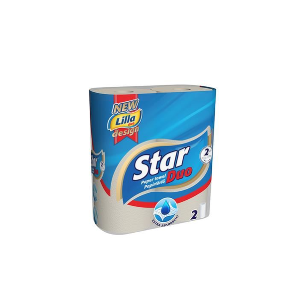 Lilla Duo Star Duo háztartási papírtörlő 2 rétegű, 2 tekercses (KKR20021378)