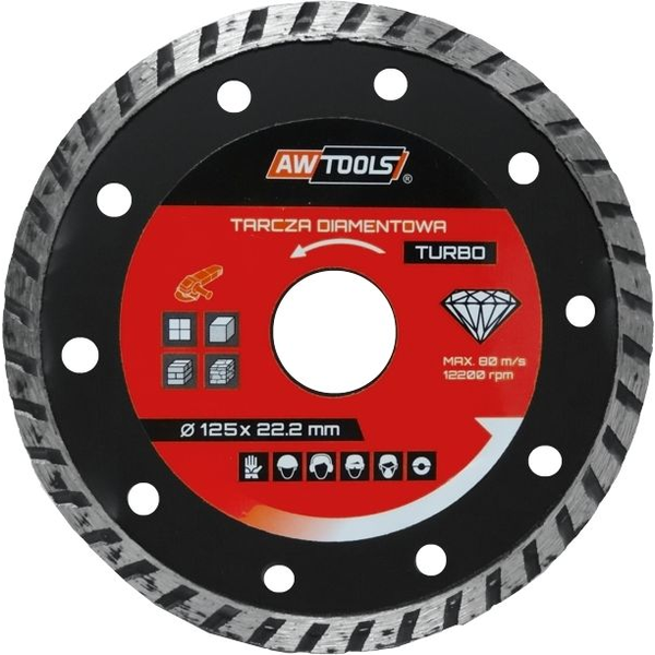  AWTools Tarcza diamentowa Turbo 125 x 22,2mm (AW47125)