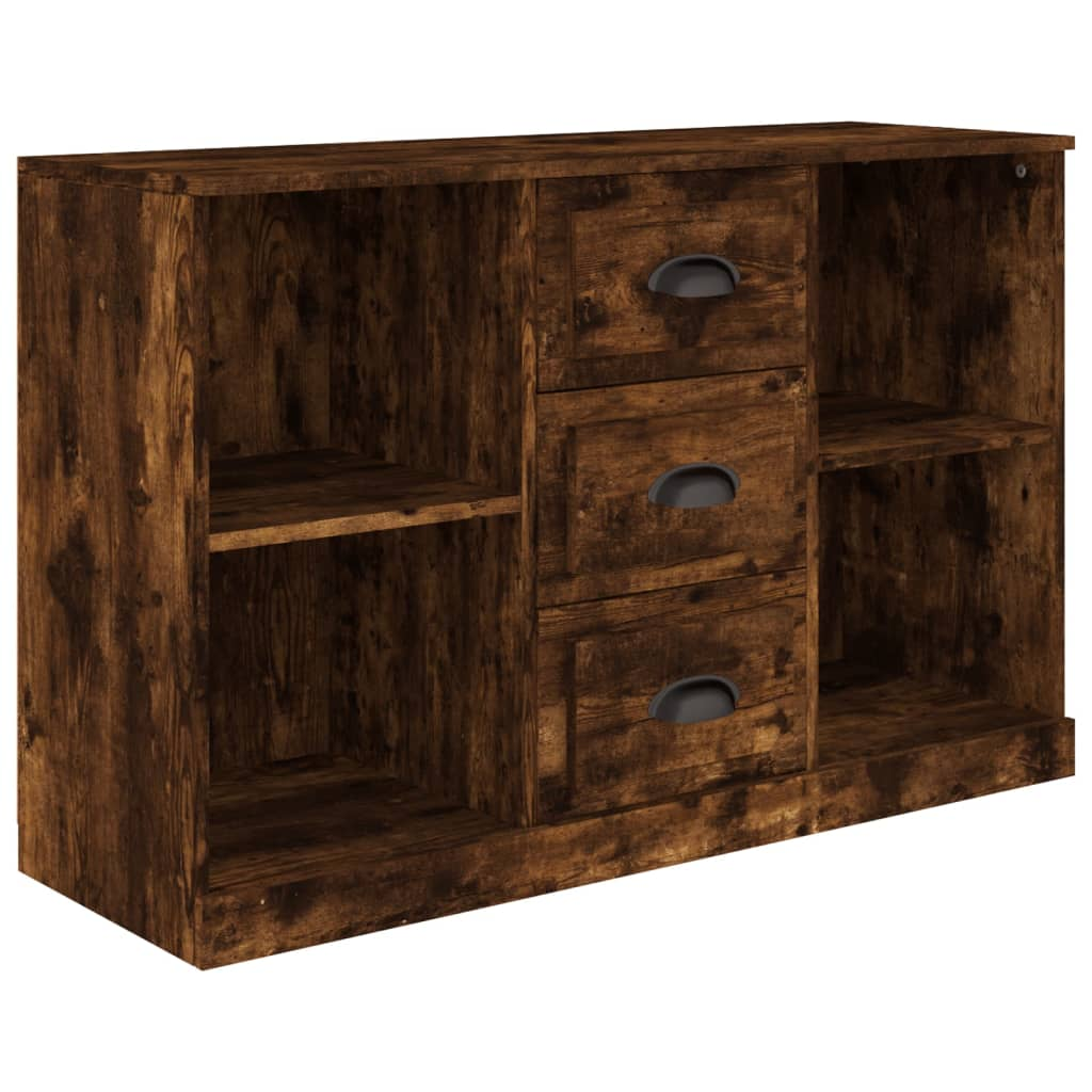 füstös tölgy színű szerelt fa tálalószekrény 104,5x35,5x67,5 cm (816237)