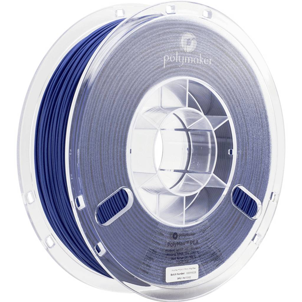 Polymaker PA06005 PolyMAX Tough 3D nyomtatószál PLA műanyag nagy merevség, nagy szakítószilárdság, ütésálló 1.75 mm 750 g Kék PolyMax 1 db (PA06005;1) (PA06005;1)