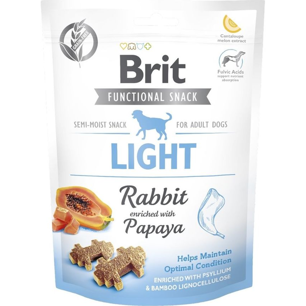 Brit Snack Dog Jutalomfalat 150 g Light Rabbit&Papaya 111577