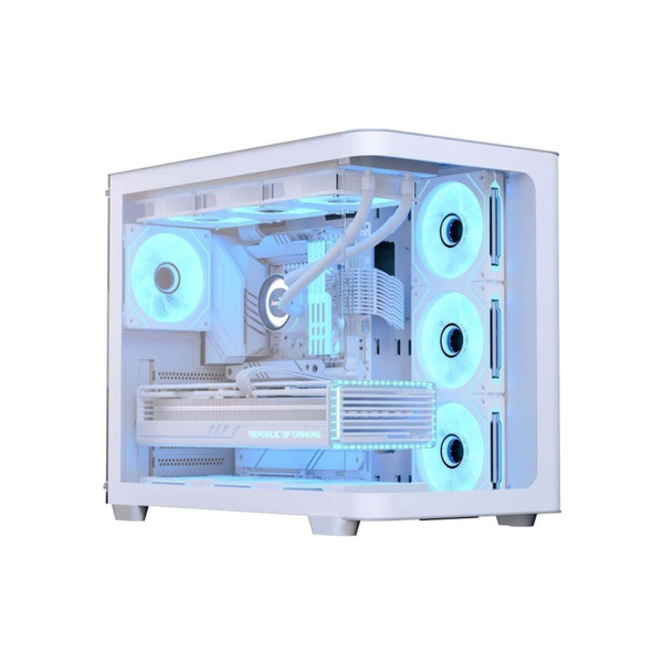 AeroCool Geh Midi P500C-G-WT-V1 o.N. Full Tempered Glas (Wh)