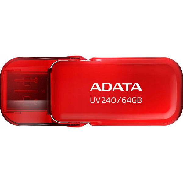 ADATA UV240 64GB USB Flash Drive, Red