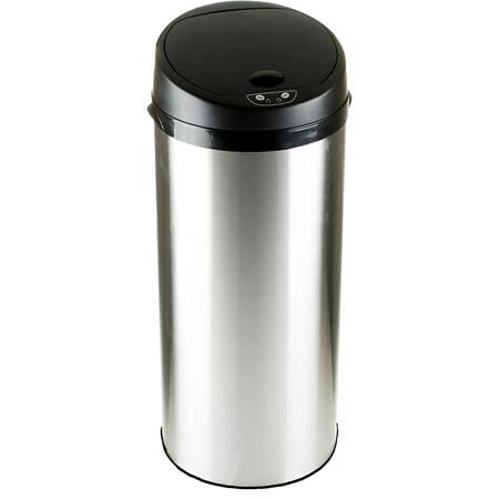 Szenzoros szemetes 30l ezüst-fekete (1605SZE186) (E1605SZE186)