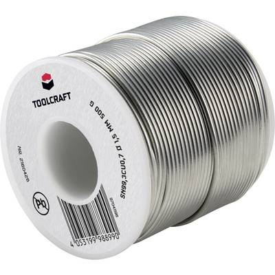 TOOLCRAFT Forrasztóón, ólommentes Sn99.3Cu0.7 500 g (TO-6481278)