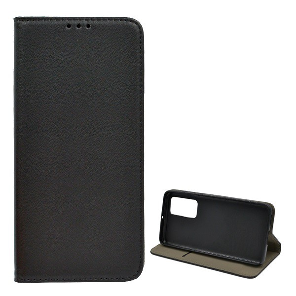 Tok álló, bőr hatású (FLIP, oldalra nyíló, asztali tartó funkció) FEKETE [Huawei P40] (5996457974641)