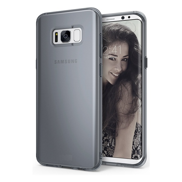 Samsung G955 Galaxy S8+ Ultra Slim 0.3 mm Szilikon hátlap tok - Fekete-Átlátszó (16729)
